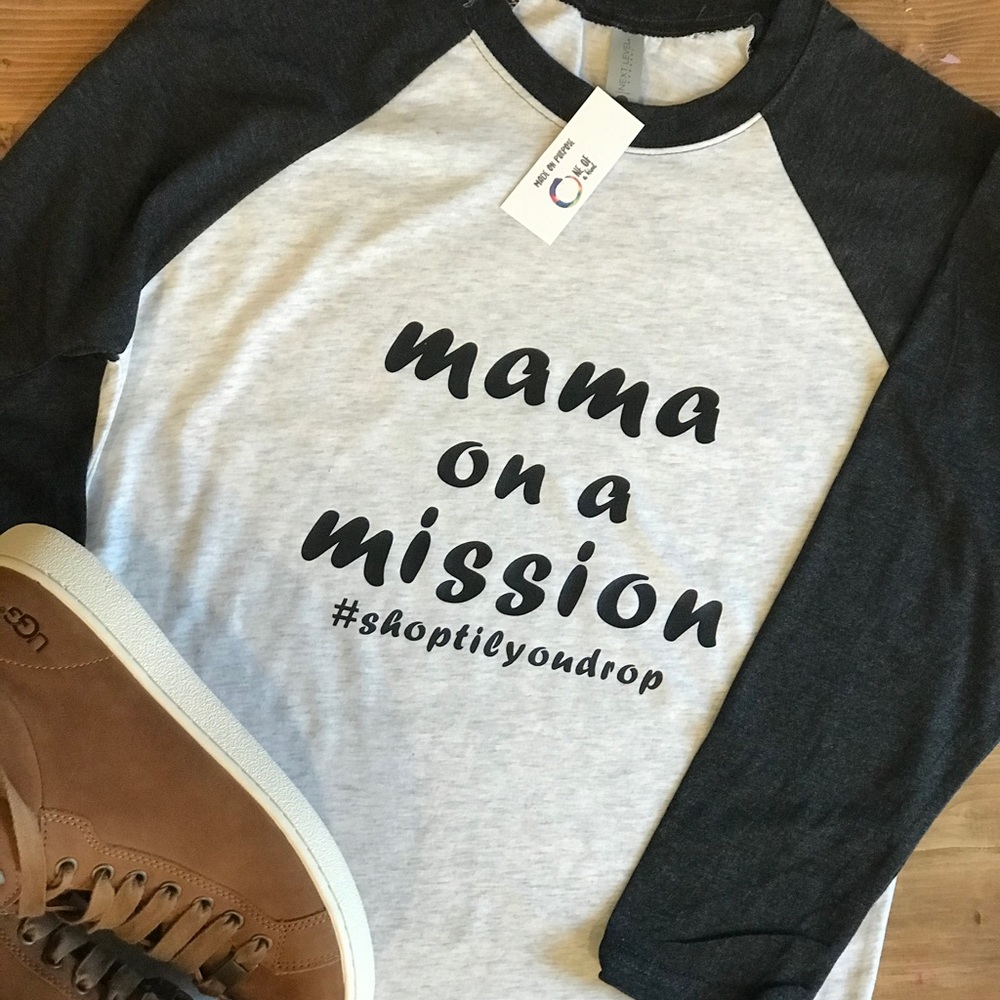Baseball Tee “Mama on a Mission” 🛍